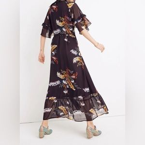 Madewell Black Floral Maxi Dress